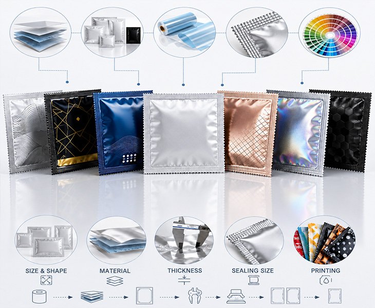 Customized condom packaging according to your needs